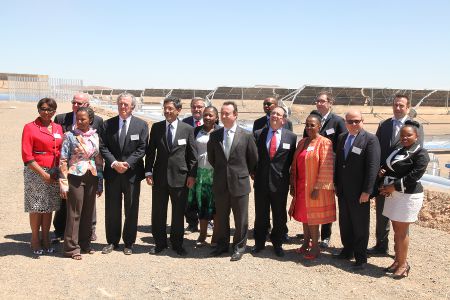 Representatives of the South African government, IDC and Abengoa during the grand opening of Kaxu Solar One.