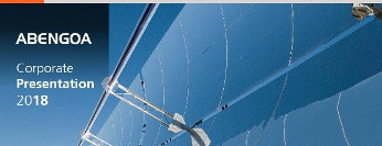 Abengoa logo together with a part of the globe.