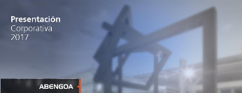 Abengoa logo together with a part of the globe.